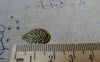 Accessories - 30 Pcs Of Antique Bronze Textured Leaf Charms 11x18mm A5463