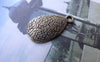 Accessories - 30 Pcs Of Antique Bronze Textured Teardrop Drop Charms 13x23mm A7728