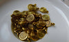 Accessories - 30 Pcs Of Antique Gold Round Candy Spiral Charms 8x11mm A5497