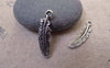 Accessories - 30 Pcs Of Antique Silver Feather Wing Charms 6x22mm A7418