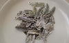 Accessories - 30 Pcs Of Antique Silver Feather Wing Charms 6x22mm A7418