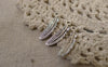 Accessories - 30 Pcs Of Antique Silver Feather Wing Charms 6x22mm A7418