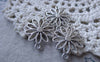 Accessories - 30 Pcs Of Antique Silver Filigree Daisy Flower Connector Charms 19x25mm A7597