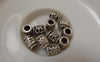 Accessories - 30 Pcs Of Antique Silver Filigree Flower Drum Beads 7x8mm  A7324