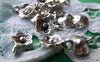 Accessories - 30 Pcs Of Antique Silver Flower Pendants Charms 9mm A989