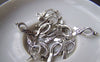 Accessories - 30 Pcs Of Antique Silver Hope Red Ribbon Charms  17mm A1318