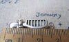 Accessories - 30 Pcs Of Antique Silver Lovely Bow Comb Charms 8x28mm A839