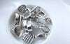 Accessories - 30 Pcs Of Antique Silver Lovely Heart Bail Charms 9x18mm A7794
