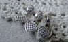 Accessories - 30 Pcs Of Antique Silver Lovely Heart Bail Charms 9x18mm A7794