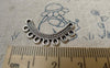 Accessories - 30 Pcs Of Antique Silver Multiple Loops Curved Bar Connectors  14x27mm  A6399