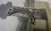 Accessories - 30 Pcs Of Antique Silver Multiple Loops Curved Bar Connectors  14x27mm  A6399