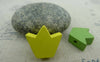Accessories - 30 Pcs Of Assorted Color Wooden Princess Crown Beads 13x16mm A5995
