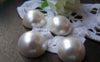 Accessories - 30 Pcs Of Resin Pearl White Round Cameo Cabochons 16mm  A3626