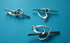 Accessories - 30 Sets Antique Silver Heart Toggle Clasps A1259