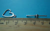 Accessories - 30 Sets Antique Silver Heart Toggle Clasps A1259