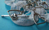 Accessories - 30 Sets Antique Silver Heart Toggle Clasps A1259