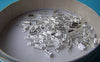 Accessories - 300 Pcs Of Silver Tone Fold Over Crimp Head Clasps Bead Tips Size 3x10mm  A2113