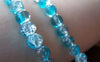 Accessories - 31 Inches Strand (100 Pcs)  Blue Color Crackle Glass Beads 8mm A3906