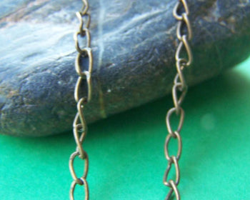 Accessories - 32ft (10m) Of Antique Bronze Curb Chain Extension Chain Cable Chain 3x4mm A2026