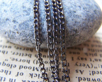 Accessories - 32ft (10m) Of Gunmetal Black Extension Chain Curb Chain 1.5x2mm A2012