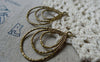 Accessories - 4 Pcs (2 Pairs) Of Antique Bronze Filigree Chandelier Earring Teardrop Pendant Charms 20x33mm A5484