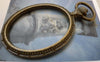 Accessories - 4 Pcs Antique Bronze Oval Pocket Watch Frame Pendants A6307