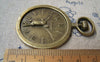Accessories - 4 Pcs Antique Bronze Parrot Round Pocket Watch Clock Pendants 37x54mm  A2973