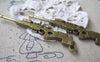 Accessories - 4 Pcs Antique Bronze Sniper Rifle Gun Pendants Charms  18x76mm A4072