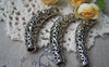 Accessories - 4 Pcs Antique Silver Curved Flower Slide Tube 60mm A1126