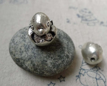 Accessories - 4 Pcs Baby Bird Beads 3D Pendants Antique Silver 15x17mm HEAVY WEIGHT A5901