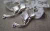 Accessories - 4 Pcs Matte Silver Brass Calla Lily Flower Charms Pendants 14x33mm A1028