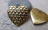 Accessories - 4 Pcs Of Antique Bronze Brass Multiple Heart Photo Locket Charms 29mm A7009