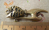 Accessories - 4 Pcs Of Antique Bronze Filigree Bow Cat Pendants Charms 18x44mm A1801