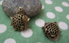 Accessories - 4 Pcs Of Antique Bronze Filigree Fish Charms Pendants 17x18mm A1800