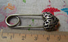 Accessories - 4 Pcs Of Antique Bronze Filigree Heart Lock Charms Connectors 20x50mm A2871