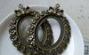 Accessories - 4 Pcs Of Antique Bronze Filigree Oval Cameo Base Settings Match 29x38mm Cabochon A5518