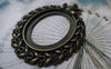 Accessories - 4 Pcs Of Antique Bronze Filigree Oval Cameo Base Settings Match 29x38mm Cabochon A5518