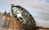 Accessories - 4 Pcs Of Antique Bronze Filigree Peace Symbol 3D Charms Pendants  19x44mm A439