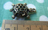 Accessories - 4 Pcs Of Antique Bronze Filigree Turtle Pendants 18x25mm A1806