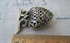 Accessories - 4 Pcs Of Antique Bronze Huge Filigree 3D Owl Pendants 26x36mm A1873