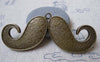 Accessories - 4 Pcs Of Antique Bronze Huge Moustache Pendant Charms 30x75mm  A7029