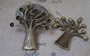 Accessories - 4 Pcs Of Antique Bronze Huge Tree Trunk Pendants Charms 50x59mm A2237