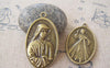 Accessories - 4 Pcs Of Antique Bronze Nun Pendants Charms 25x43mm A5266