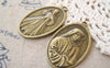 Accessories - 4 Pcs Of Antique Bronze Nun Pendants Charms 25x43mm A5266