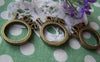 Accessories - 4 Pcs Of Antique Bronze Ring Charms Pendant 22x28mm A3338