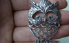 Accessories - 4 Pcs Of Antique Silver Filigree Owl Charms Pendant 37x53mm A1834