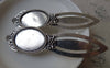 Accessories - 4 Pcs Of Antique Silver Hair Clips Base Settings Match 18x25mm Cabochon   A7323