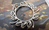 Accessories - 4 Pcs Of Matte Silver Brass Leaf Ring Charms 28x30mm A6677