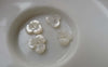 Accessories - 4 Pcs Of Natural Shell Engraved  Flower Charms 10mm A6718