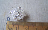 Accessories - 4 Pcs Silver Tone Filigree 3D Heart Wish Box Retro Olympic Rings Pendants  16x19mm A4330